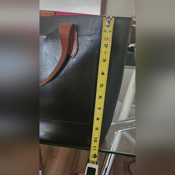 Dooney & Bourke Lilliana Black & Hot Pink Shoulder Tote Bag - Picture 13 of 16